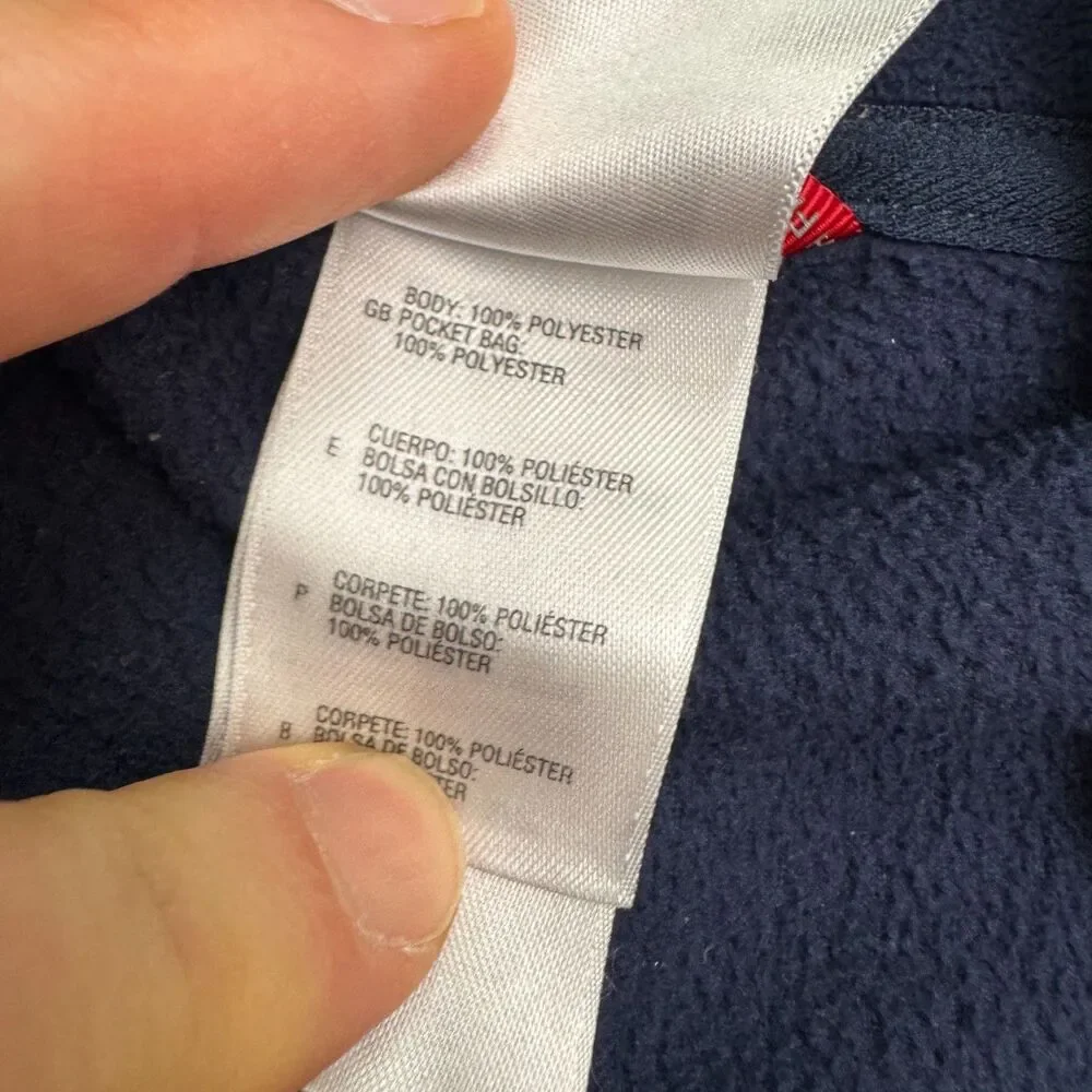 The North Face TKA 100 Full Zip Fleece Jacket Men XXL Navy Blue Warm Outdoor